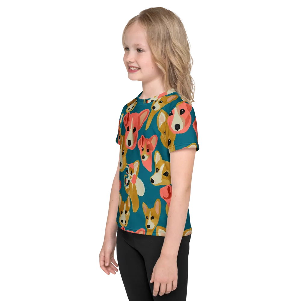 Coral Canines on Kids Crew Neck T-Shirt — Left