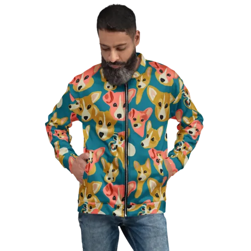 Coral Canines on a Bomber Jacket