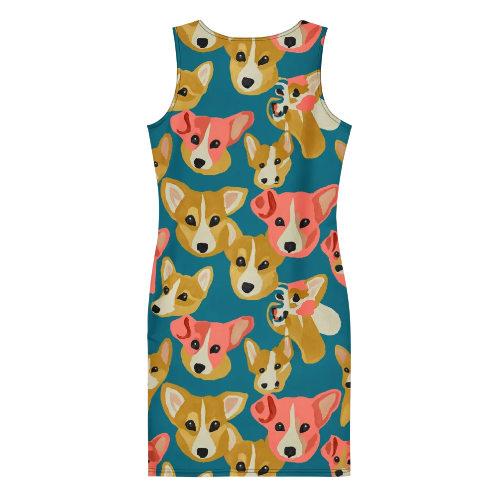 Coral Canines on Bodycon Dress — Back