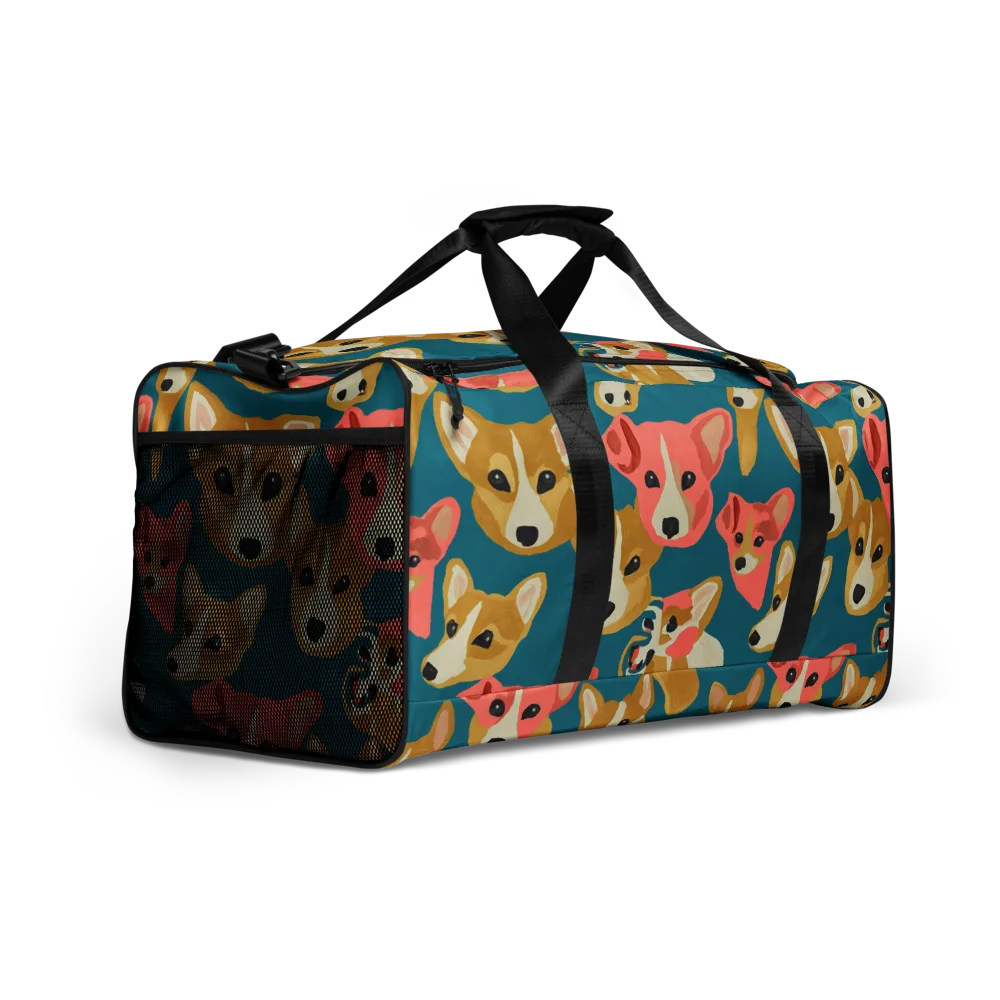 Coral Canines on Duffle Bag — Right Front