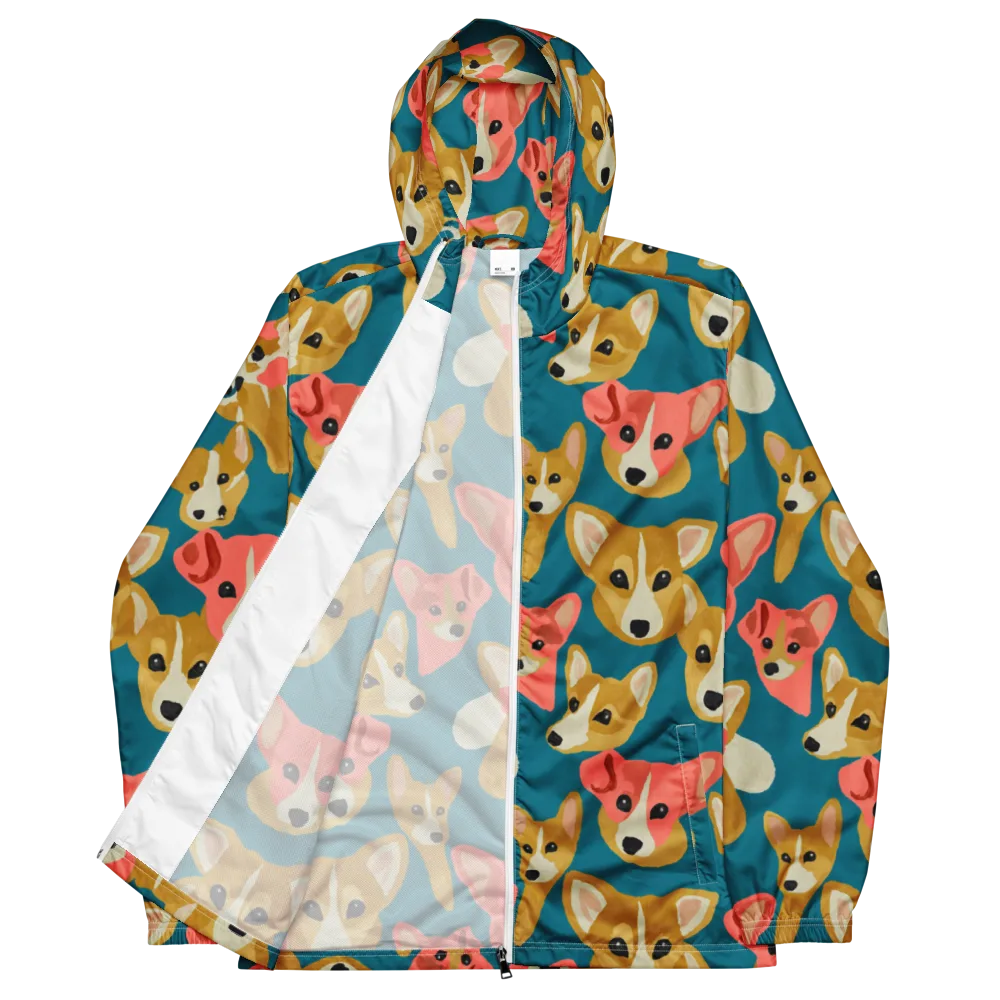 Coral Canines on Men's Windbreaker — Front