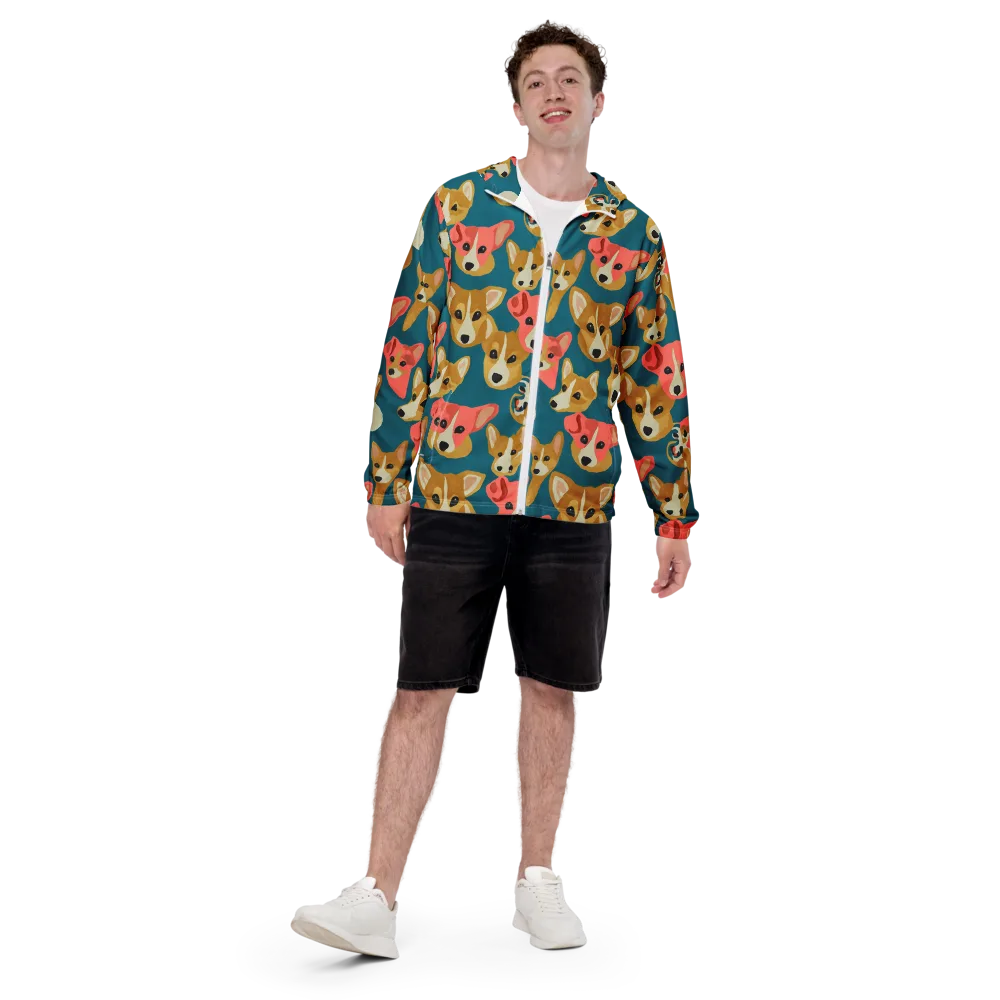 Coral Canines on Men's Windbreaker — Front