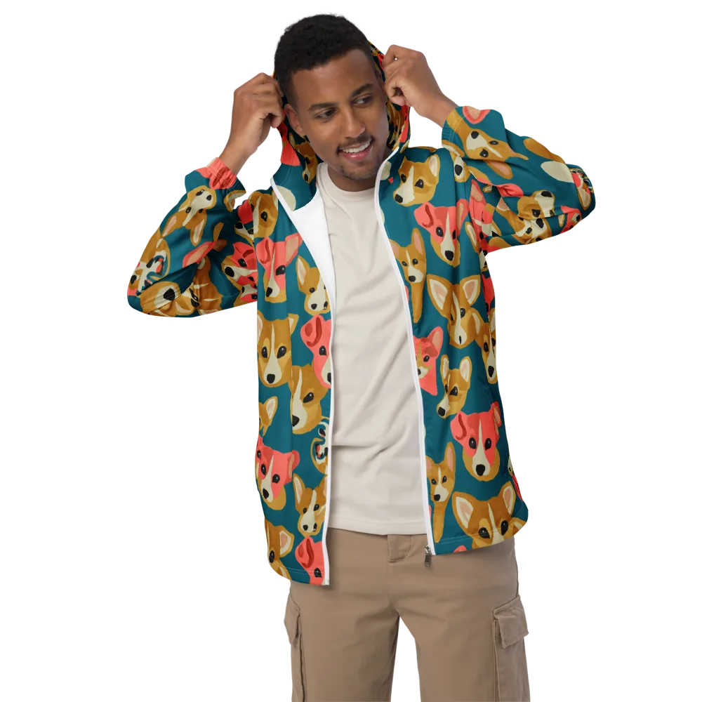 Coral Canines on Men's Windbreaker — Front