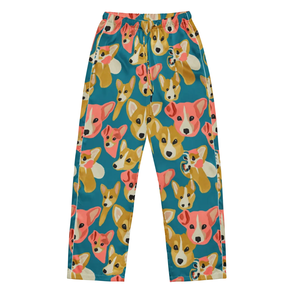 Coral Canines on Women's Pajama Pants — Front