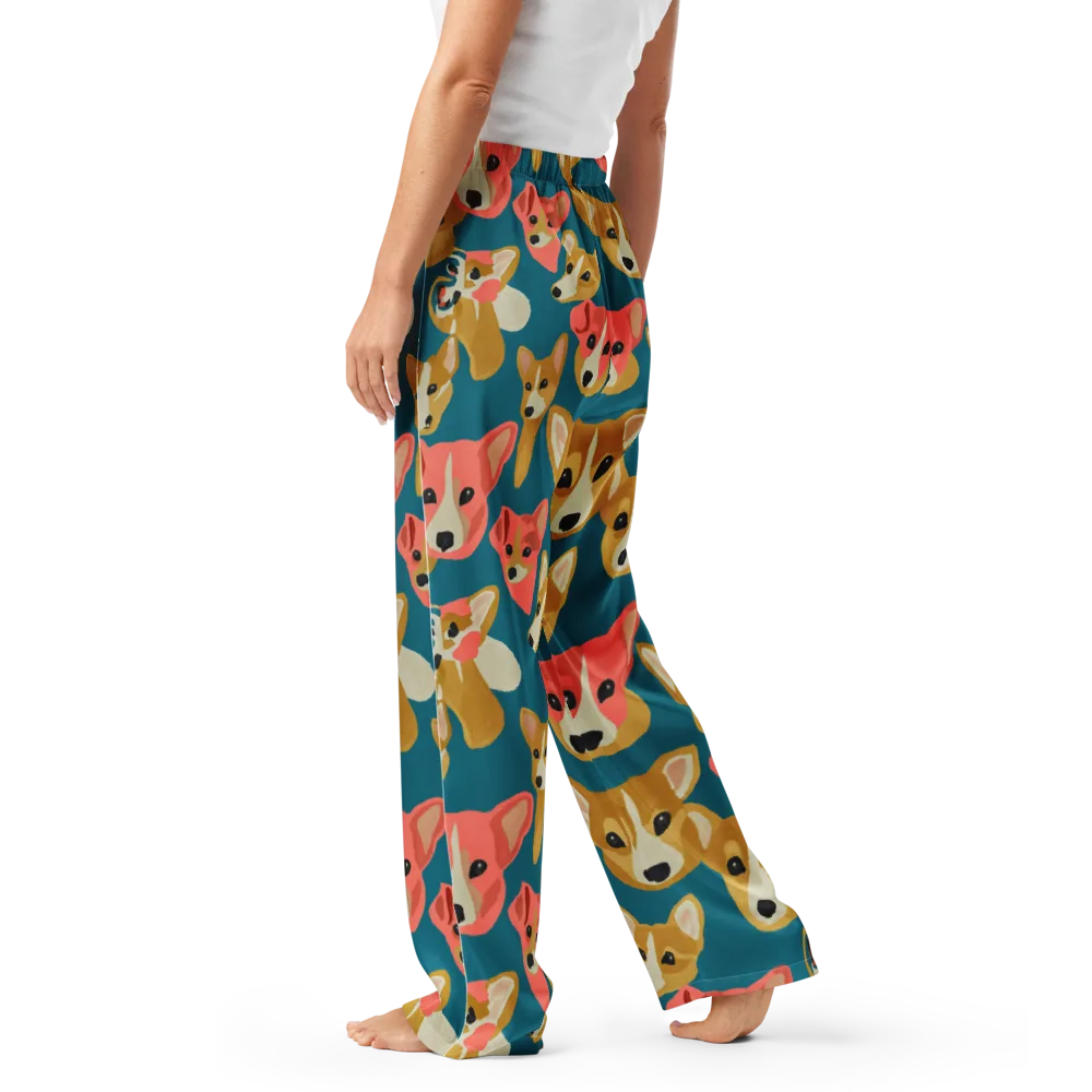 Coral Canines on Women's Pajama Pants — Left