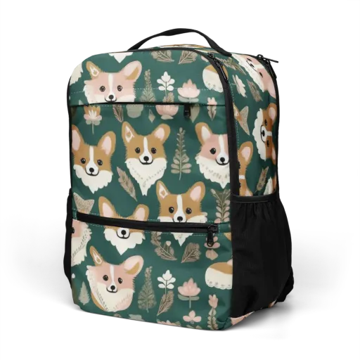 Corgi Cottage on a Utility Backpack