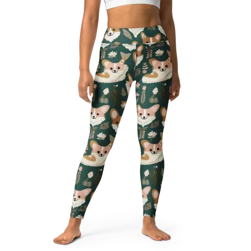 Corgi Cottage on a Yoga Leggings