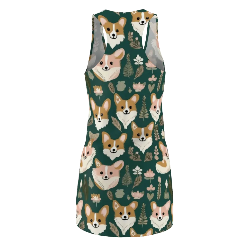 Corgi Cottage on Racerback Dress — Back