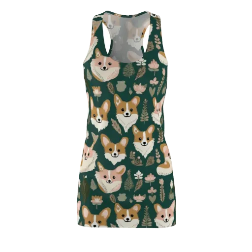 Corgi Cottage on a Racerback Dress