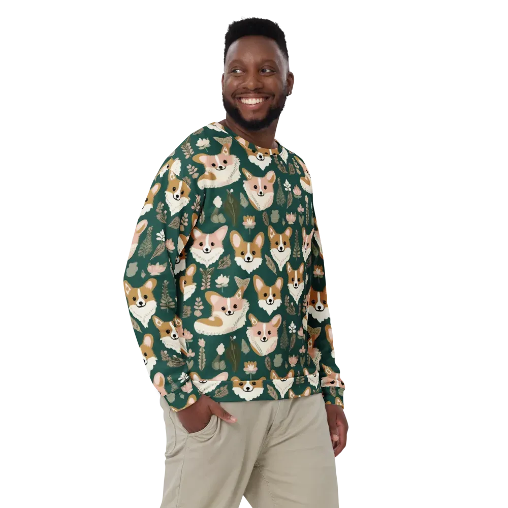 Corgi Cottage on Sweatshirt — Front