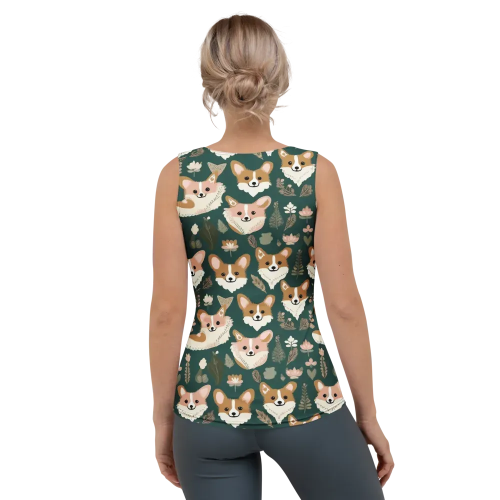 Corgi Cottage on Women's Tank Top — Back