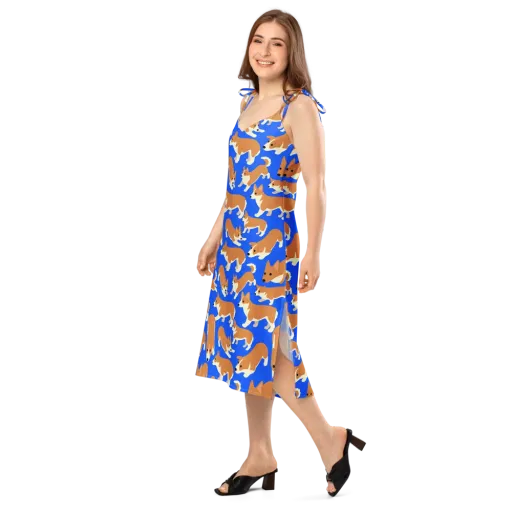 Blue Ribbon Herd on a Slip Dress