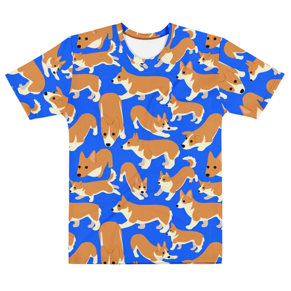 Blue Ribbon Herd on Men's Cotton Crew Neck T-Shirt — Front