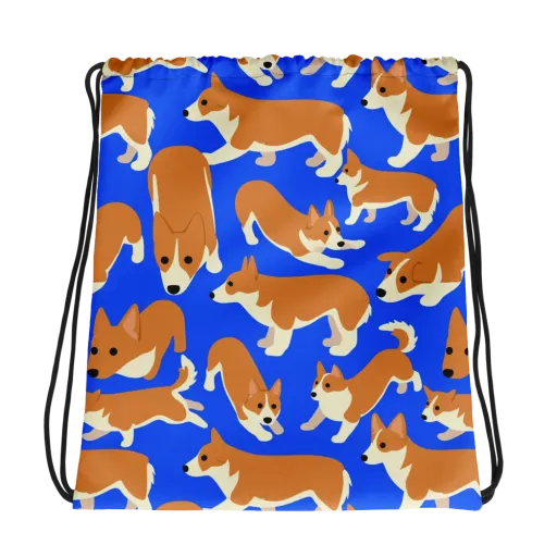 Blue Ribbon Herd on a Drawstring Bag