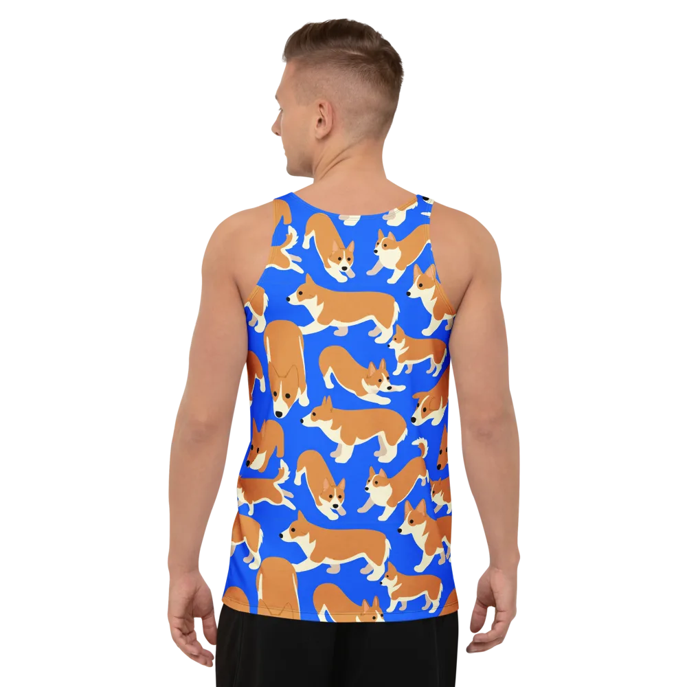 Blue Ribbon Herd on Men's Tank Top — Back