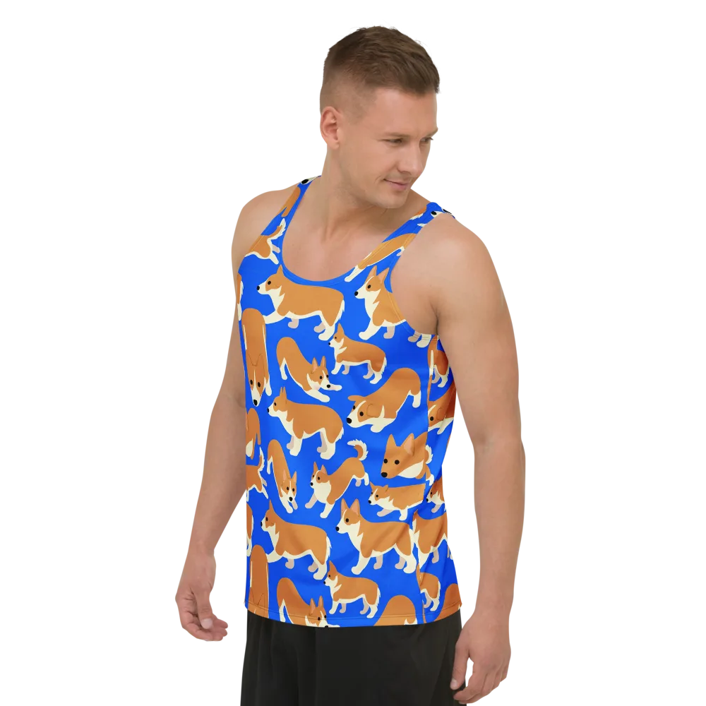 Blue Ribbon Herd on Men's Tank Top — Left Front