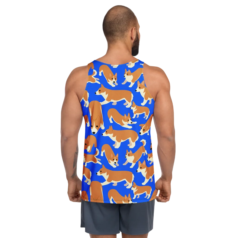 Blue Ribbon Herd on Men's Tank Top — Back