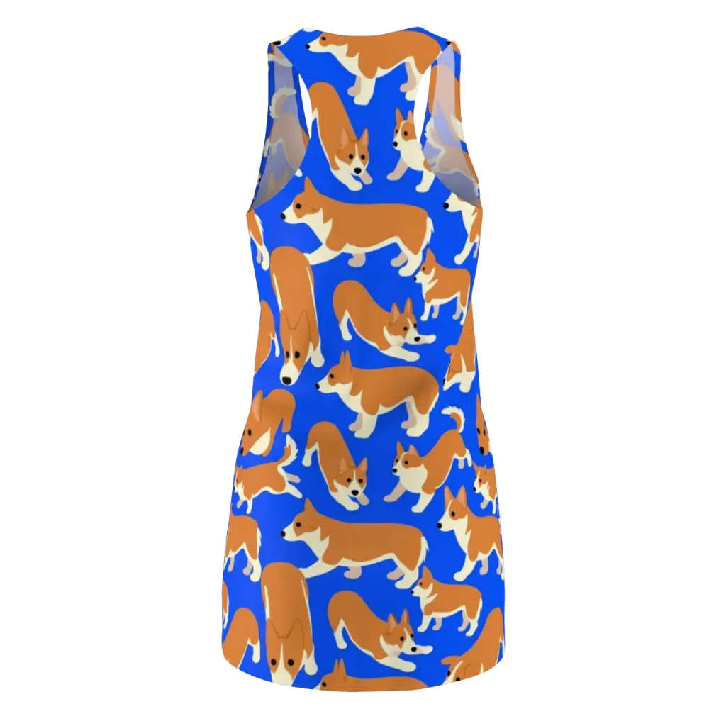 Blue Ribbon Herd on Racerback Dress — Back