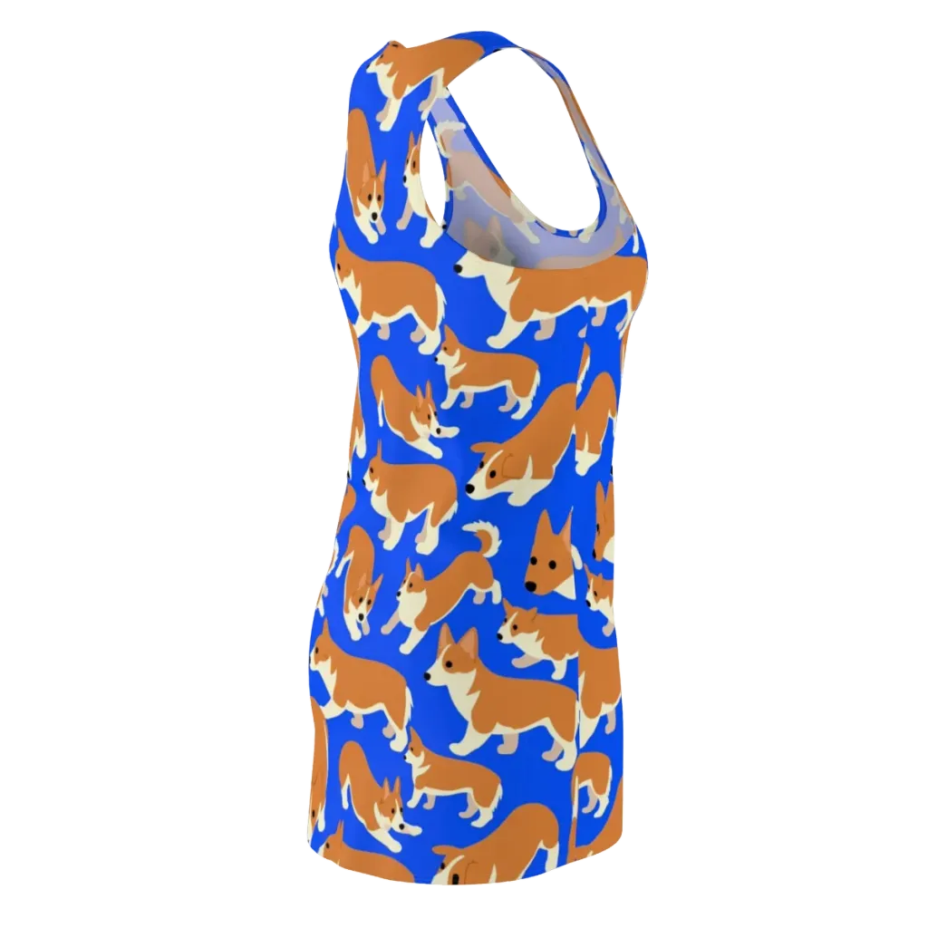 Blue Ribbon Herd on Racerback Dress — Back Side