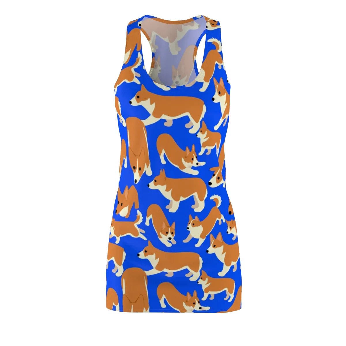 Blue Ribbon Herd on Racerback Dress — Front