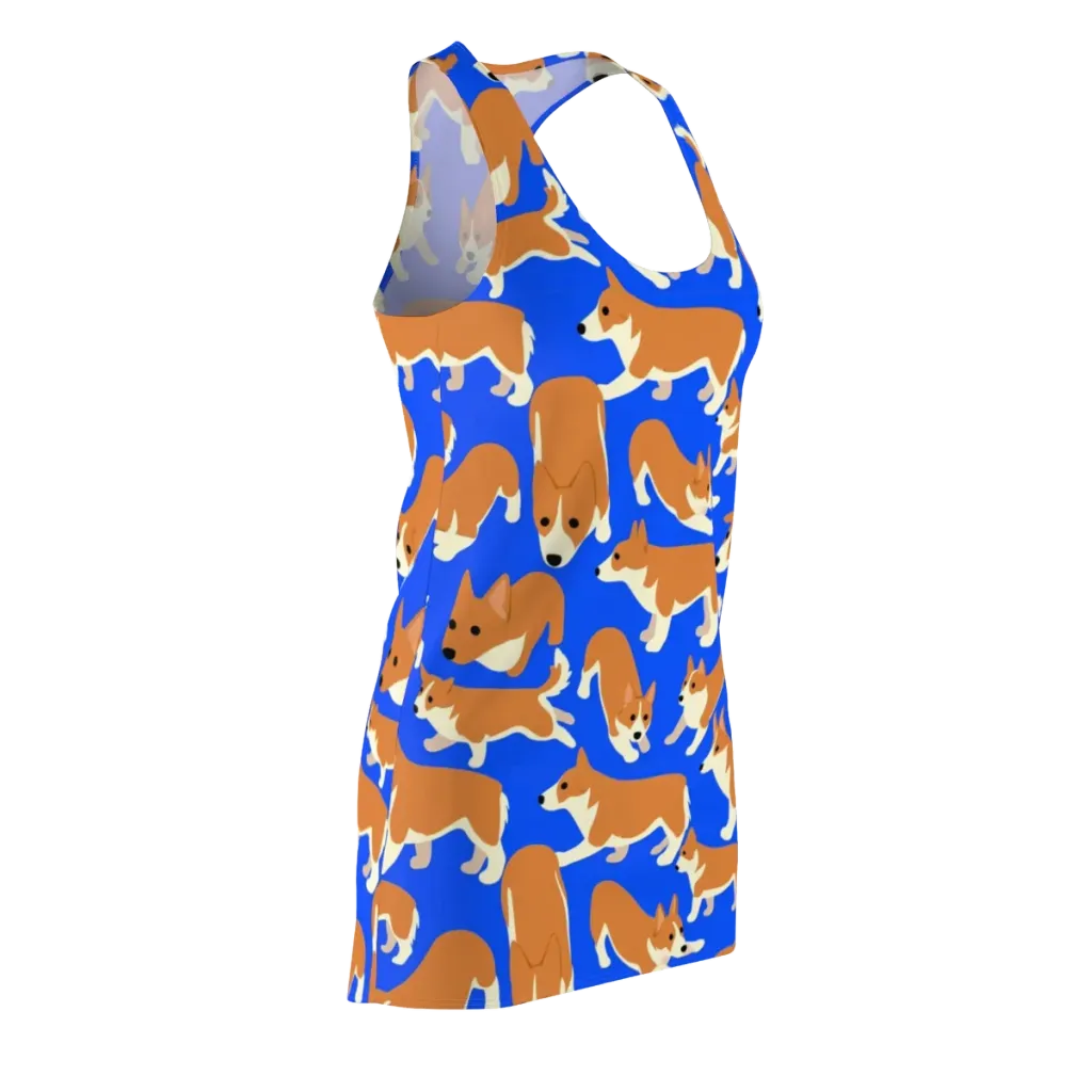 Blue Ribbon Herd on Racerback Dress — Front Side