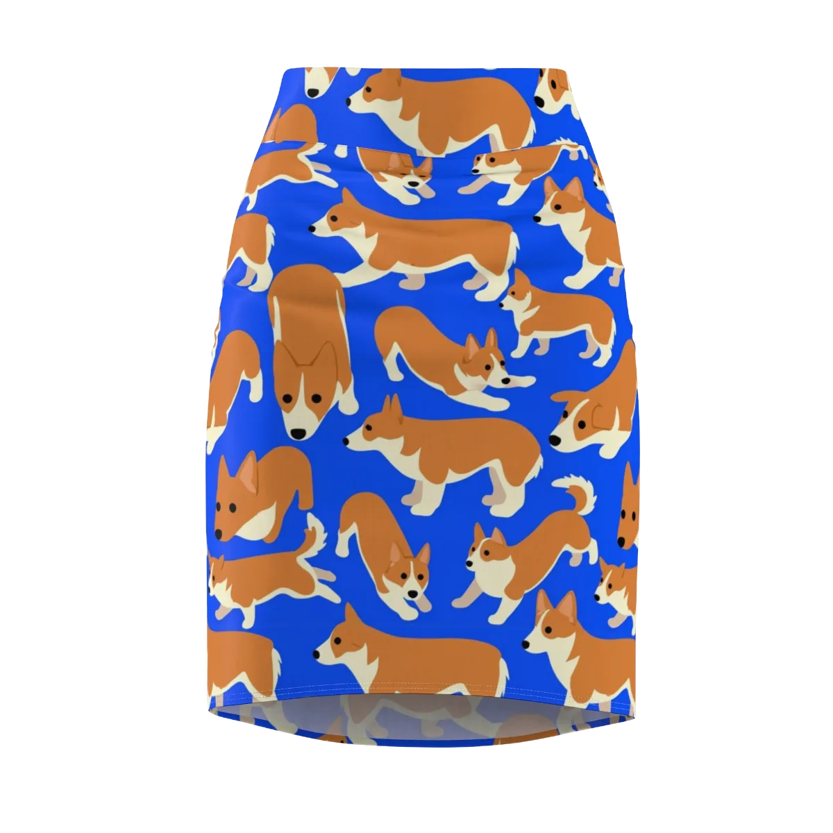 Blue Ribbon Herd on Pencil Skirt — Front