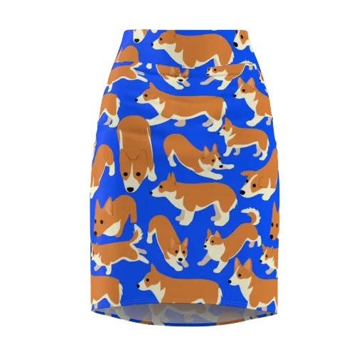 Blue Ribbon Herd on a Pencil Skirt
