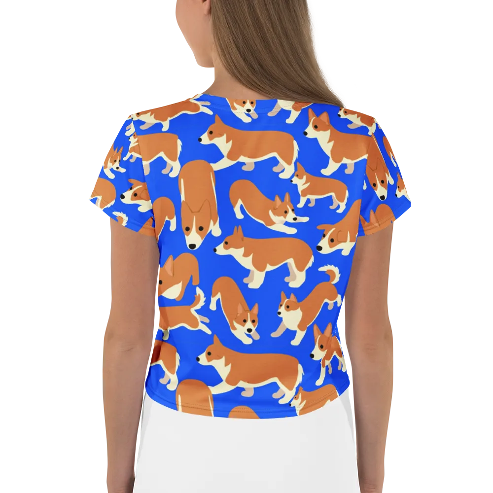 Blue Ribbon Herd on Crop Tee — Back