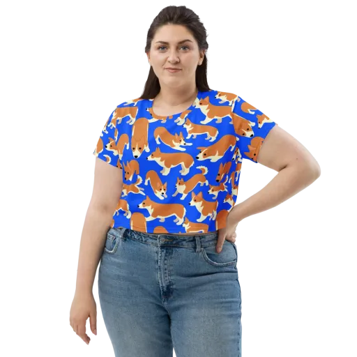 Blue Ribbon Herd on a Crop Tee