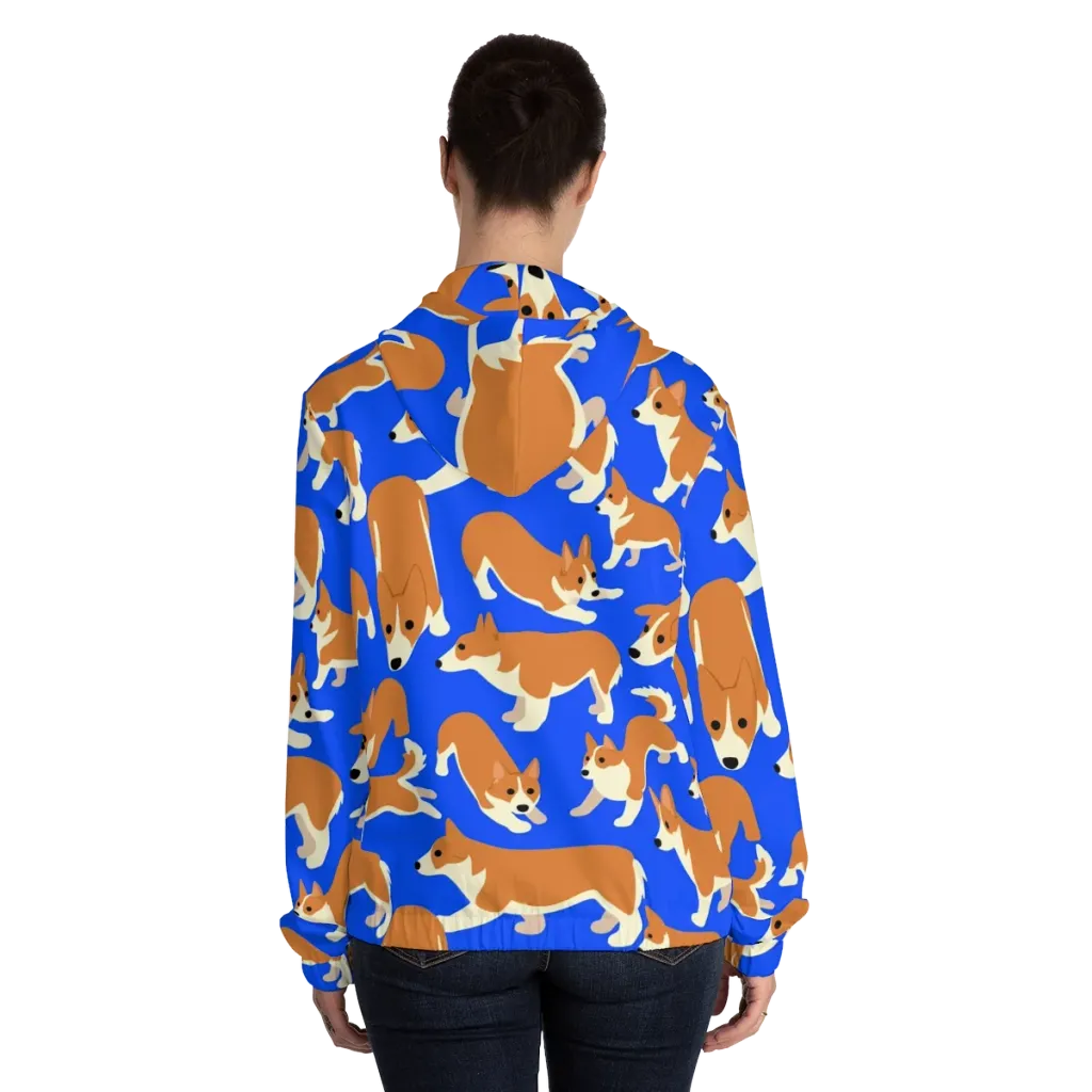 Blue Ribbon Herd on Women's Full-Zip Hoodie — Back On Person