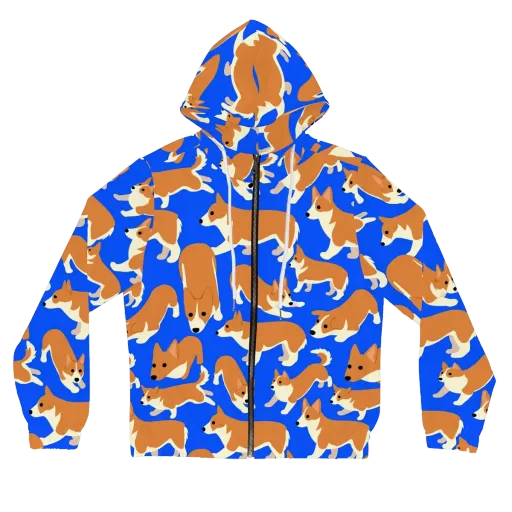 Blue Ribbon Herd on a Women's Full-Zip Hoodie