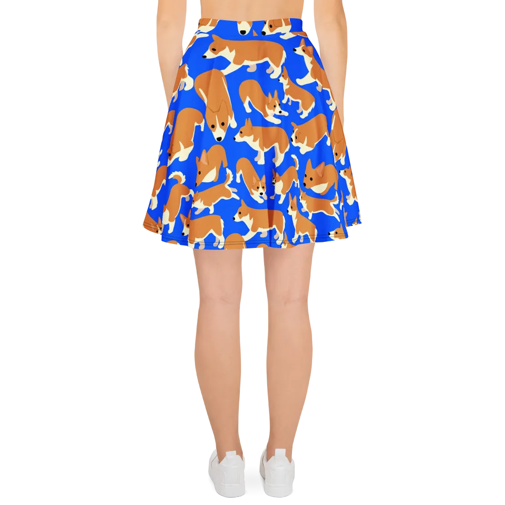 Blue Ribbon Herd on Skater Skirt — Back