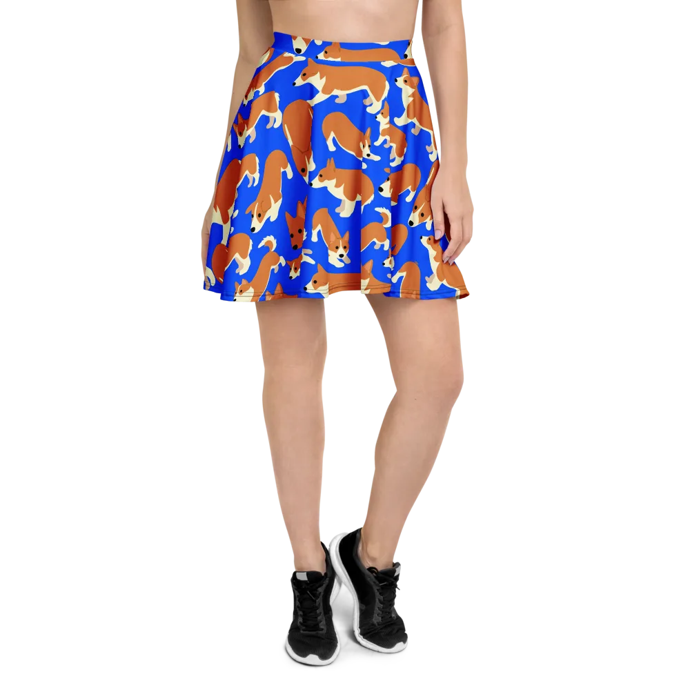 Blue Ribbon Herd on Skater Skirt — Front