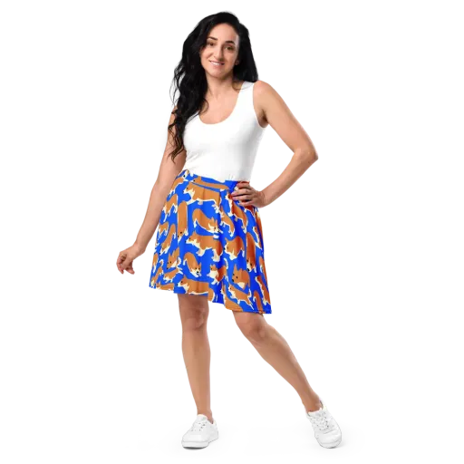 Blue Ribbon Herd on a Skater Skirt