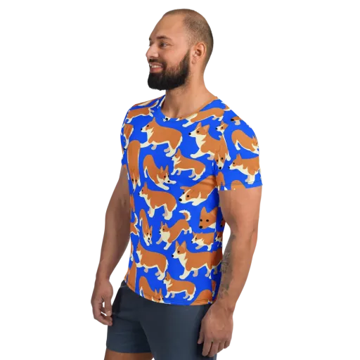 Blue Ribbon Herd on a Men's Athletic T-Shirt