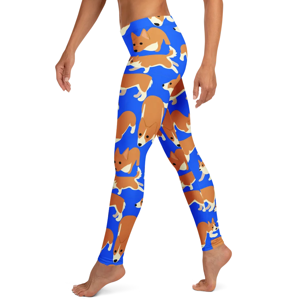 Blue Ribbon Herd on Leggings — Left