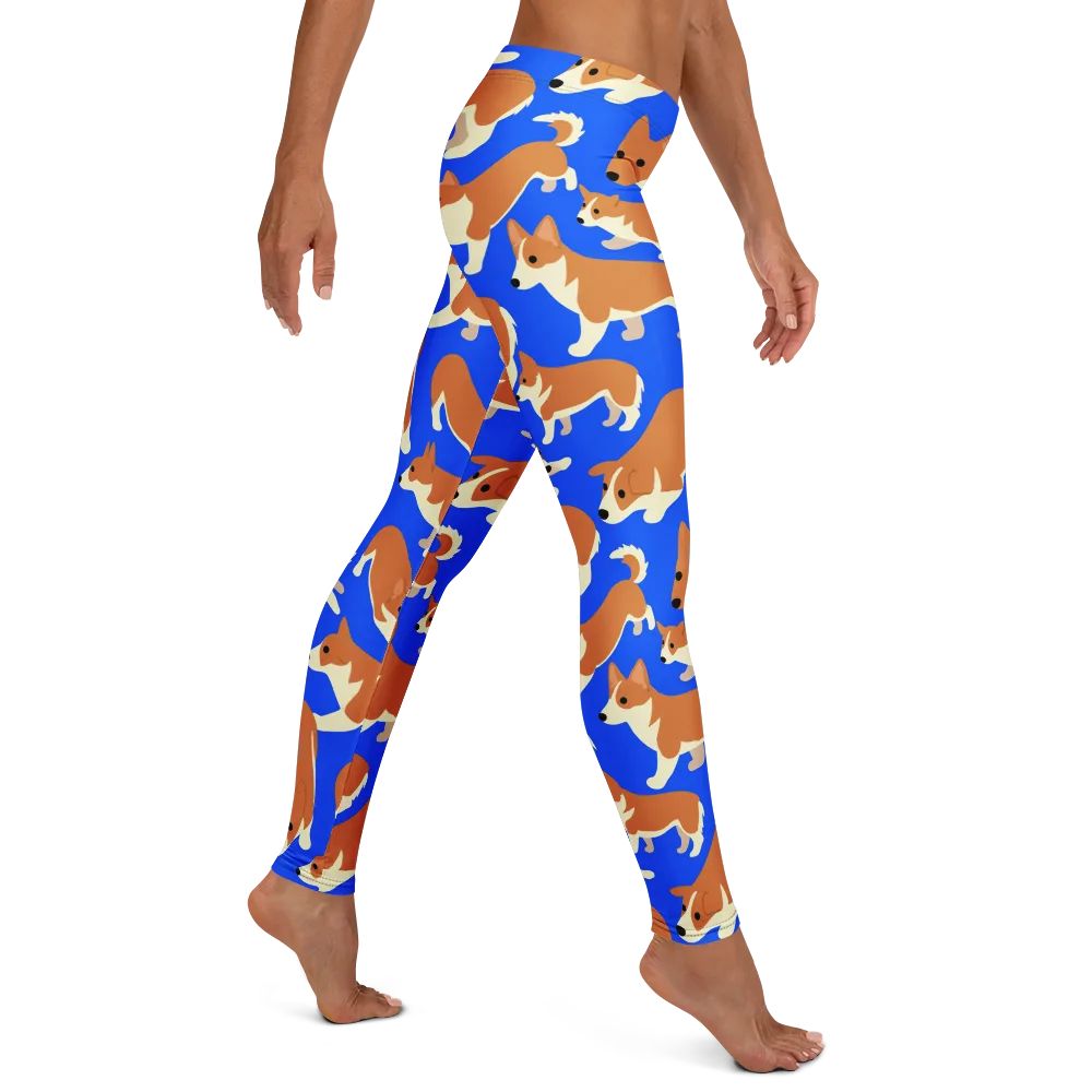 Blue Ribbon Herd on Leggings — Right