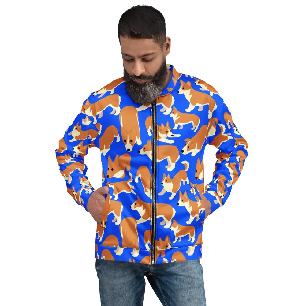 Blue Ribbon Herd on Bomber Jacket — Front
