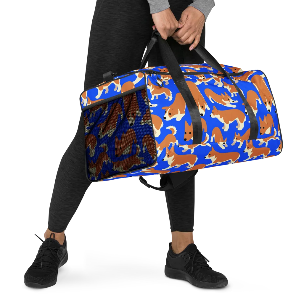 Blue Ribbon Herd on Duffle Bag — Right Front