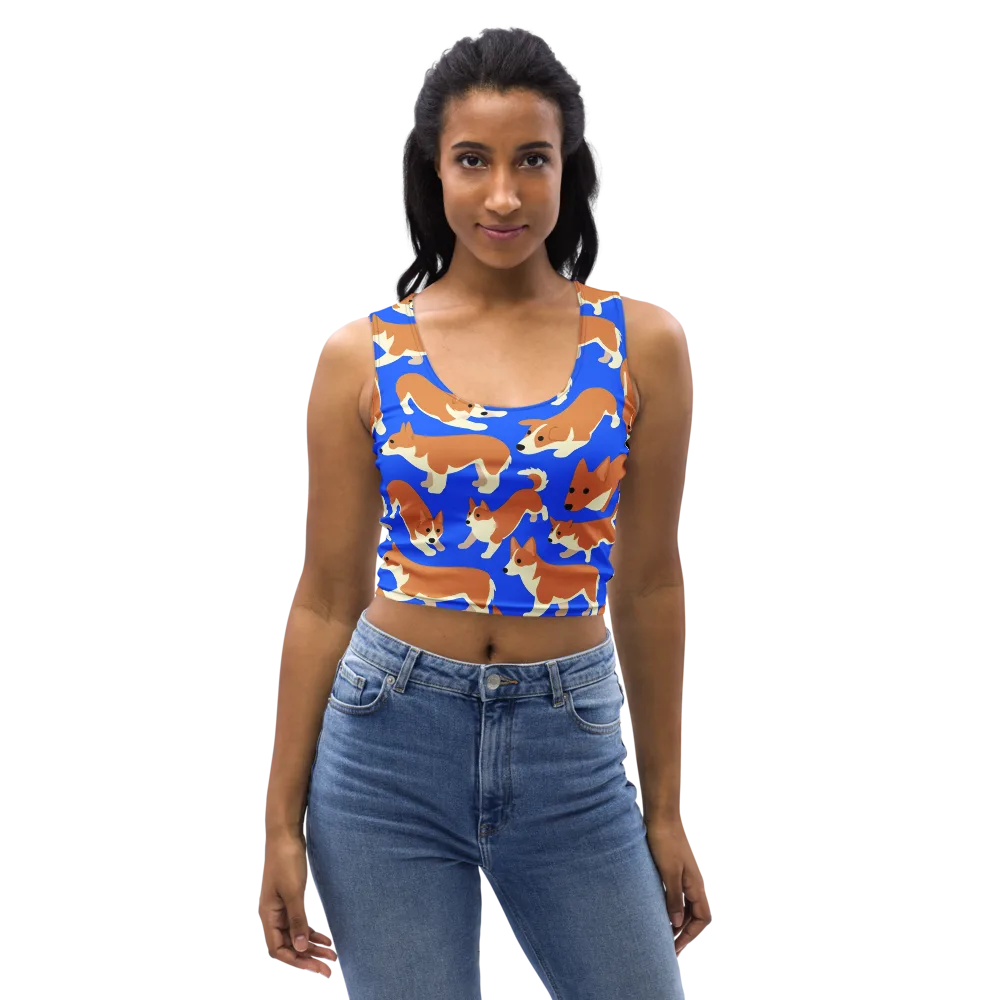 Blue Ribbon Herd on Crop Top — Front