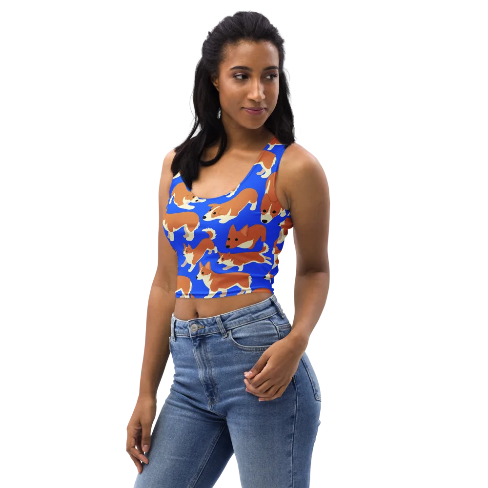 Blue Ribbon Herd on Crop Top — Left Front