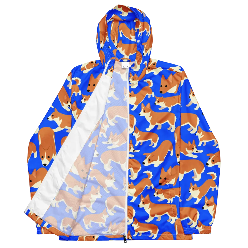 Blue Ribbon Herd on Men's Windbreaker — Front