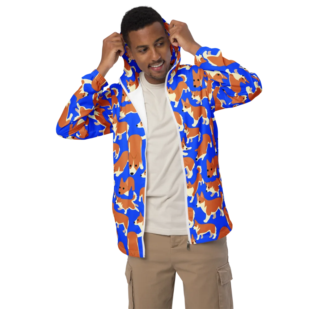 Blue Ribbon Herd on Men's Windbreaker — Front