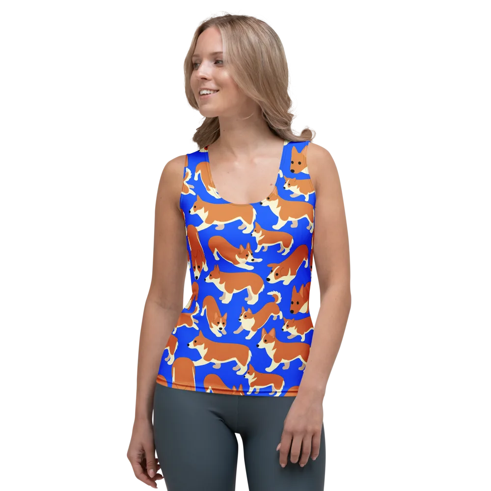 Blue Ribbon Herd on Women's Tank Top — Front
