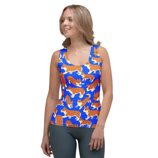 Blue Ribbon Herd on a Women's Tank Top
