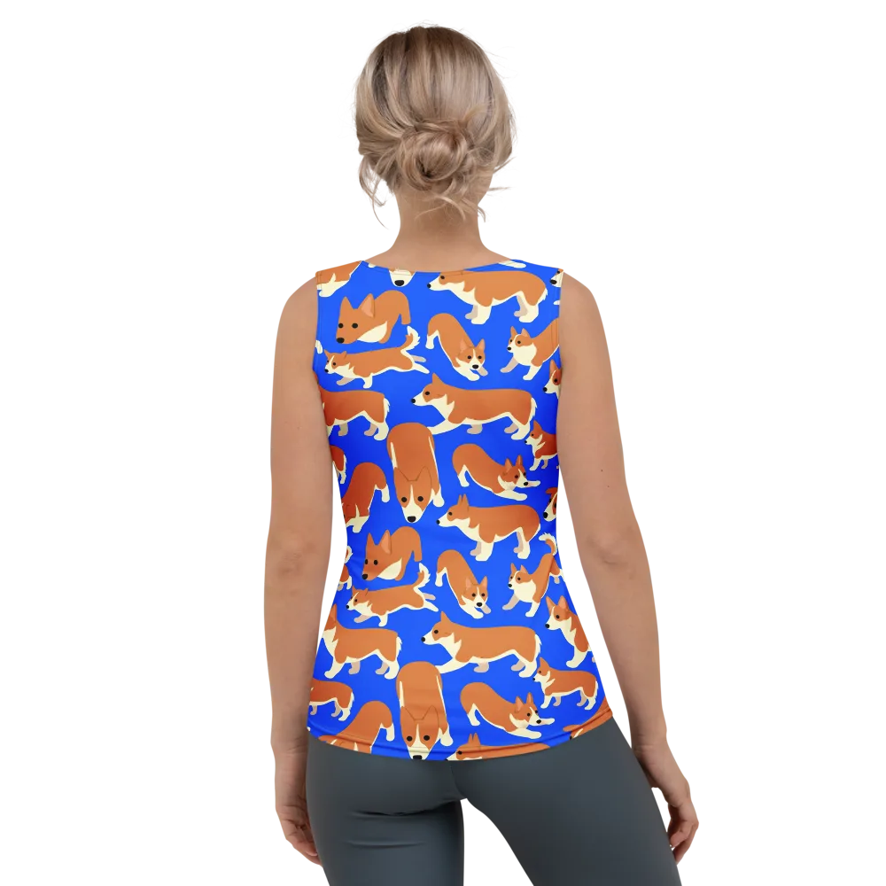 Blue Ribbon Herd on Women's Tank Top — Back