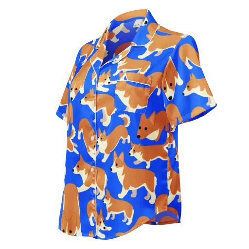 Blue Ribbon Herd on a Women's Short Sleeve Pajama Top