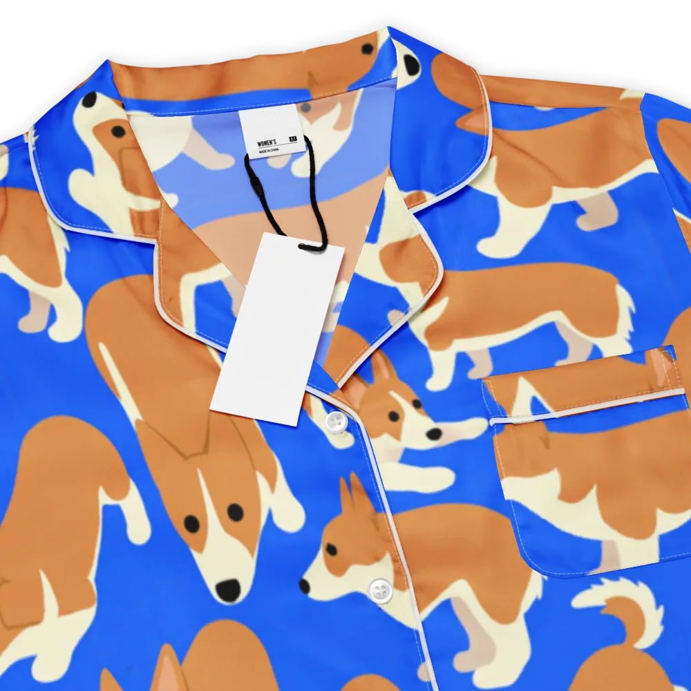 Blue Ribbon Herd on Women's Short Sleeve Pajama Top — Product details