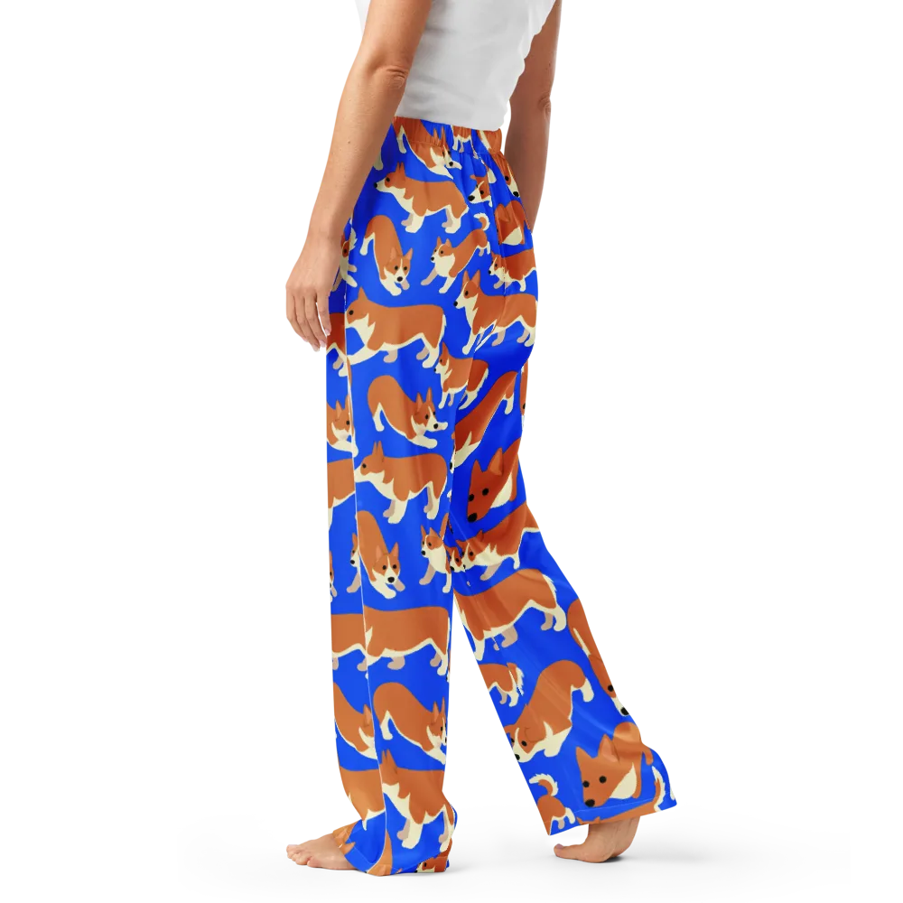 Blue Ribbon Herd on Women's Pajama Pants — Left