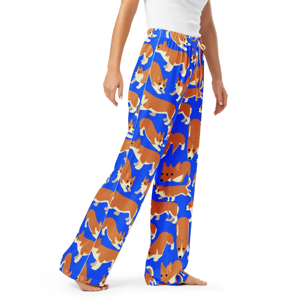 Blue Ribbon Herd on Women's Pajama Pants — Right Front